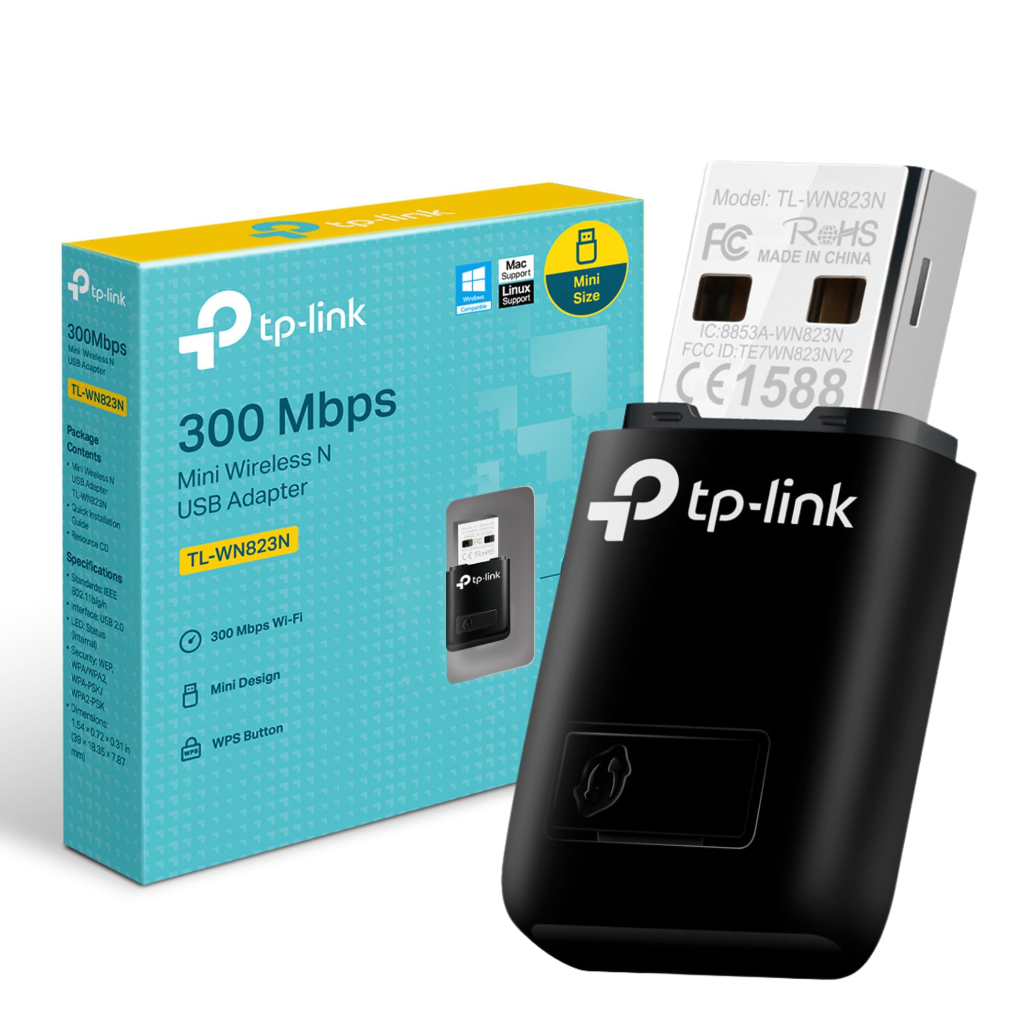TP Link 300 Mbps Mini Wireless N USB Adapter