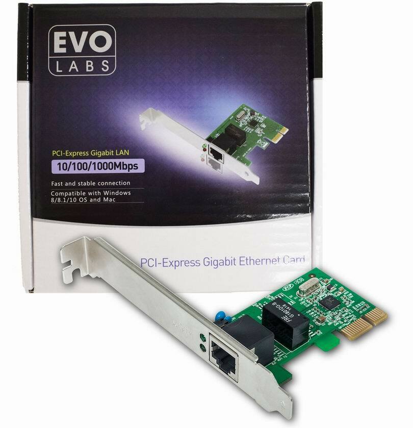EvoLabs 10/100/1000Mbps PCI Express Card