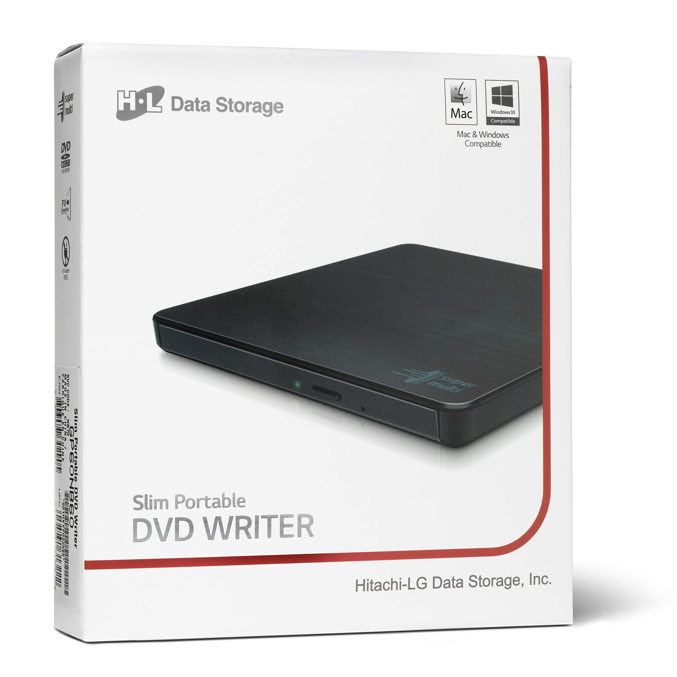Hitachi-LG Slim Portable DVD Writer