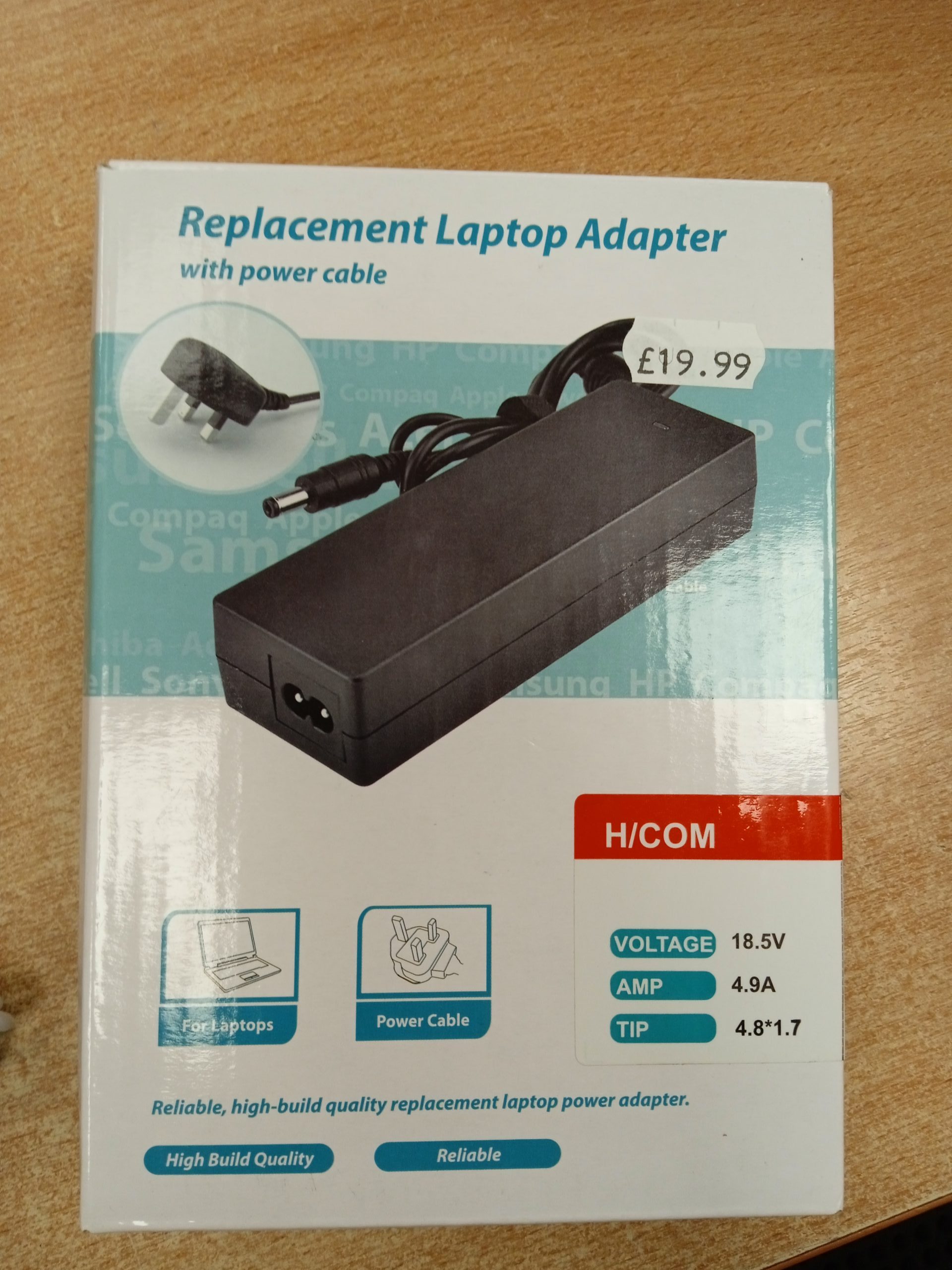 H/COM Replacement Laptop Charger 18.5V 4.9A 4.8*1.7mm Tip