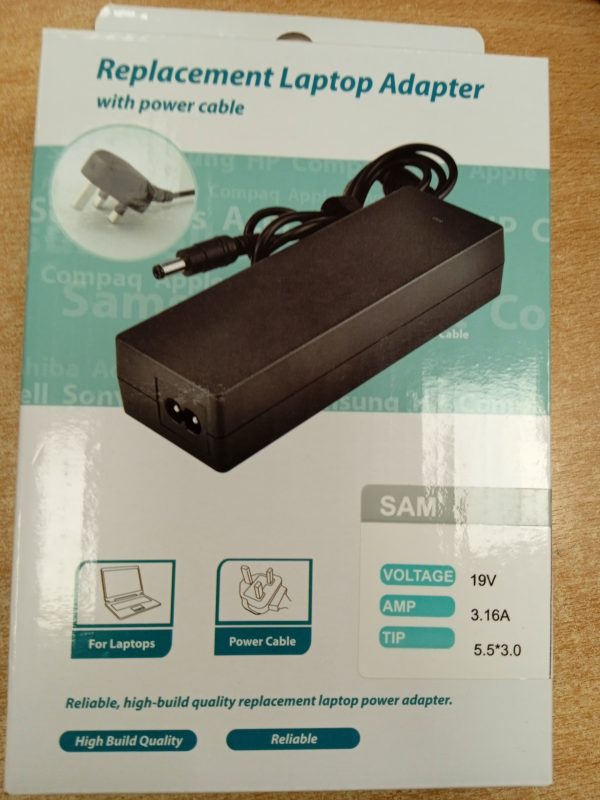 Samsung Replacement Laptop Charger 19V 3.16A 5.5*3.0mm Tip
